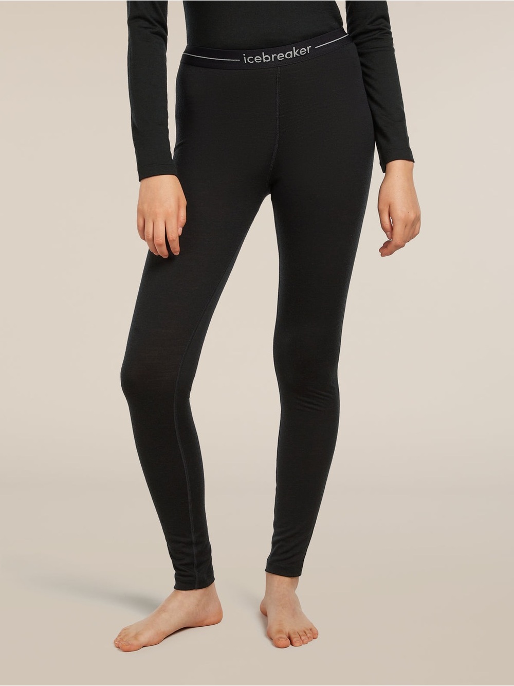 Icebreaker Women’s Merino 200 Oasis Thermal Leggings in Black Size XS Base Layer